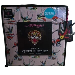🕊️ Ed Hardy 6 Piece Queen Sheet Set